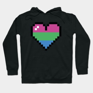 Polysexual 8 bit heart Hoodie